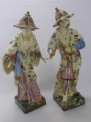 A Pair of 19th Century Wayte & Ridge Staffordshire Figures, depicting Siam characters, approx 49