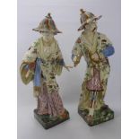 A Pair of 19th Century Wayte & Ridge Staffordshire Figures, depicting Siam characters, approx 49