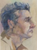 A Pen and Wash Portrait, monogrammed AR dated 1965, approx 25 x 35 cms, framed and glazed.