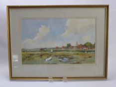 Denise Hickman Watercolour on Paper, entitled 'Summer Low Tide Old Bosham', approx 50 x 31 cms,