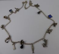 A Collection of Miscellaneous Jewellery, including chain with approx 13 charms, length of chain