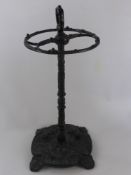 An Antique Cast Iron Umbrella and Walking Stick Stand, approx 50 cms h.