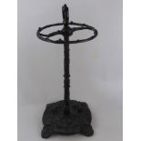 An Antique Cast Iron Umbrella and Walking Stick Stand, approx 50 cms h.