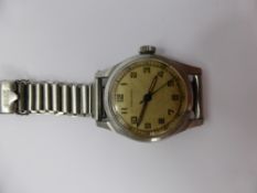 A Gentleman's Vintage Stainless Steel Longines Wrist Watch, the watch having numeric dial with