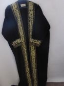 A Fine Quality Middle Eastern Gentleman's Bisht, the robe beautifully embroidered with gold thread