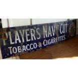 A Vintage John Player's Cigarette Enamel Display Sign, approx 185 x 48 cms.