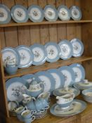 Royal Doulton 'Rose Elegans' Dinner Service, comprising six dinner plates, six fish plates, six side