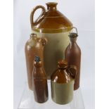 A Miscellaneous Collection of Vintage Bottles and Flagons, including R White & Sons Ltd.,