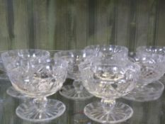 Miscellaneous Cut Glass, various patterns, approx 13 together with two Stuart crystal red wine
