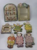 A Quantity of Vintage Novelty Wall Hangings, with figures of comic humour.