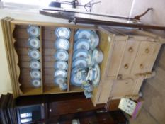 An Antique Pine Farmhouse Dresser, two cutlery drawers with cupboards beneath, two further short