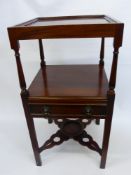 A Reproduction Night Stand, single drawer approx 36 x 36 x 70 cms.