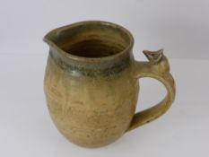 Winchcombe Pottery Milk Jug, with a mouse on the handle.