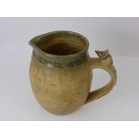 Winchcombe Pottery Milk Jug, with a mouse on the handle.