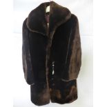 A Lady's Vintage Beaver Lamb Coat, size medium.