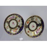 A Pair of Fine 19th Century Coalport Hand Painted Small Plates, the plates hand painted with