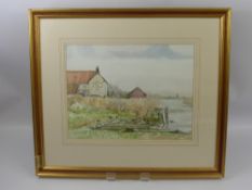 Keith Johnson, Artist, four water colours entitled "Old Reed Shed - Ranworth", "Stokesby - Norfolk",