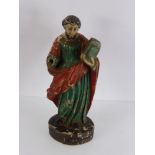 An Antique Goanese Wooden Carving (Portugese East India), depicting a religious figurine, original