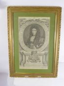 Two Antique Framed and Glazed Prints, one entitled 'William,This Reign Third King of England' by