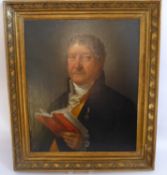 A 19th Century Oil on Canvas Portrait, depicting a finely attired gentleman, canvas re-lined,