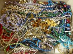 A Miscellaneous Collection of Costume Jewellery, including necklaces, brooches, earrings (some