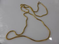 A 9 ct Yellow Gold Solid Link Chain, approx 61 cms, approx wt 10 gms.