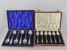 A Set of Six Silver Coffee Spoons, Birmingham hallmark, mm James Swann, in original box together
