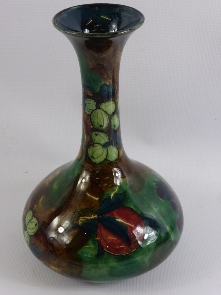 A Titian Ware Hand Painted Moorcroft Style Vase. hand painted approx 30 cms high.