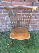 A Set of Four American Nichols & Stone Company, Gardener Massachusetts, Spindle Back Chairs.