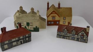 An Antique WH Goss Model of the Old Court House, built in 1511 Castle Street Christchurch Hampshire,