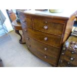 An Antique Mahogany Chest of Drawers, two short drawers with three graduated drawers beneath,