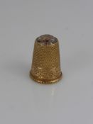 An Antique 14 ct Rose Gold 585 Thimble, approx wt 4.4 gms.