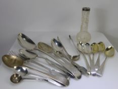 A Quantity of Miscellaneous Silver, including a Georgian tablespoon, London hallmark, dated 1796