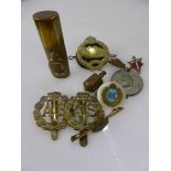 A Collection of Military Cap Badges and other related badges, including tank corps, A.T.S., Royal