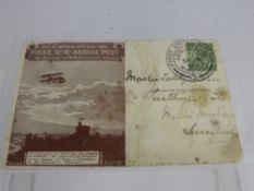 A Coronation 1911 First UK Aerial Postcard from Windsor. A rare Windsor - cancelled - first aerial