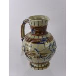 An Unusual Antique Wedgwood Ale Jug, the jug with applied moulding depicting bulrushes, approx 22