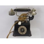 A Vintage Bakelite and Chrome Continental Telphone.