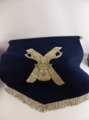 A Scottish Highland Brigade Bandsman's Banner, circa 1959 - 1968, the banner depicting a stag worked