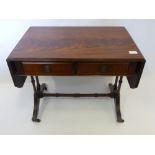 A Small Mahogany Drop Leaf Occasional Table, with single drawer, approx 65 x 50 x 40 cms