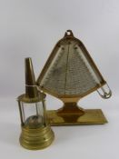 A Collection of Miscellaneous Brass, including a model of a steam engine, a Hygrodeik Short &