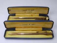 Two Vintage "Yard-o-Led" Rolled Gold Propelling Pencils.