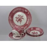 A Part Set of Spode "Camilla" Porcelain, comprising six dinner plates, six fish plates, six side