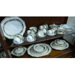 A "Grimwave" Atlas China Part Service Ming Pattern, comprising three large meat plates, two