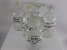 A Miscellaneous Collection of Labelled Laboratory Bottles, the bottles labelled with various