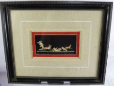 Two Antique Italian Goache Paintings, one depicting a frieze at Pompei approx 20 x 11 cms and the