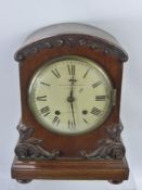 A Late Regency Oak Cased Parkinson & Frodsham London Mantel Clock, with decorative carved moulding