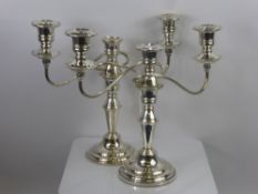 A Collection of Miscellaneous Silver Plate, including a pair of three branch Arthur Price Candle