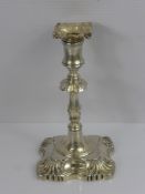 A Solid Silver Taper Candlestick, London hallmark, dated 1897, approx 13 cms