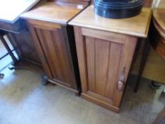 Two Mahogany Edwardian Bedside Cabinets, approx 37 x 74 x 32 cms.(2)