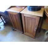 Two Mahogany Edwardian Bedside Cabinets, approx 37 x 74 x 32 cms.(2)